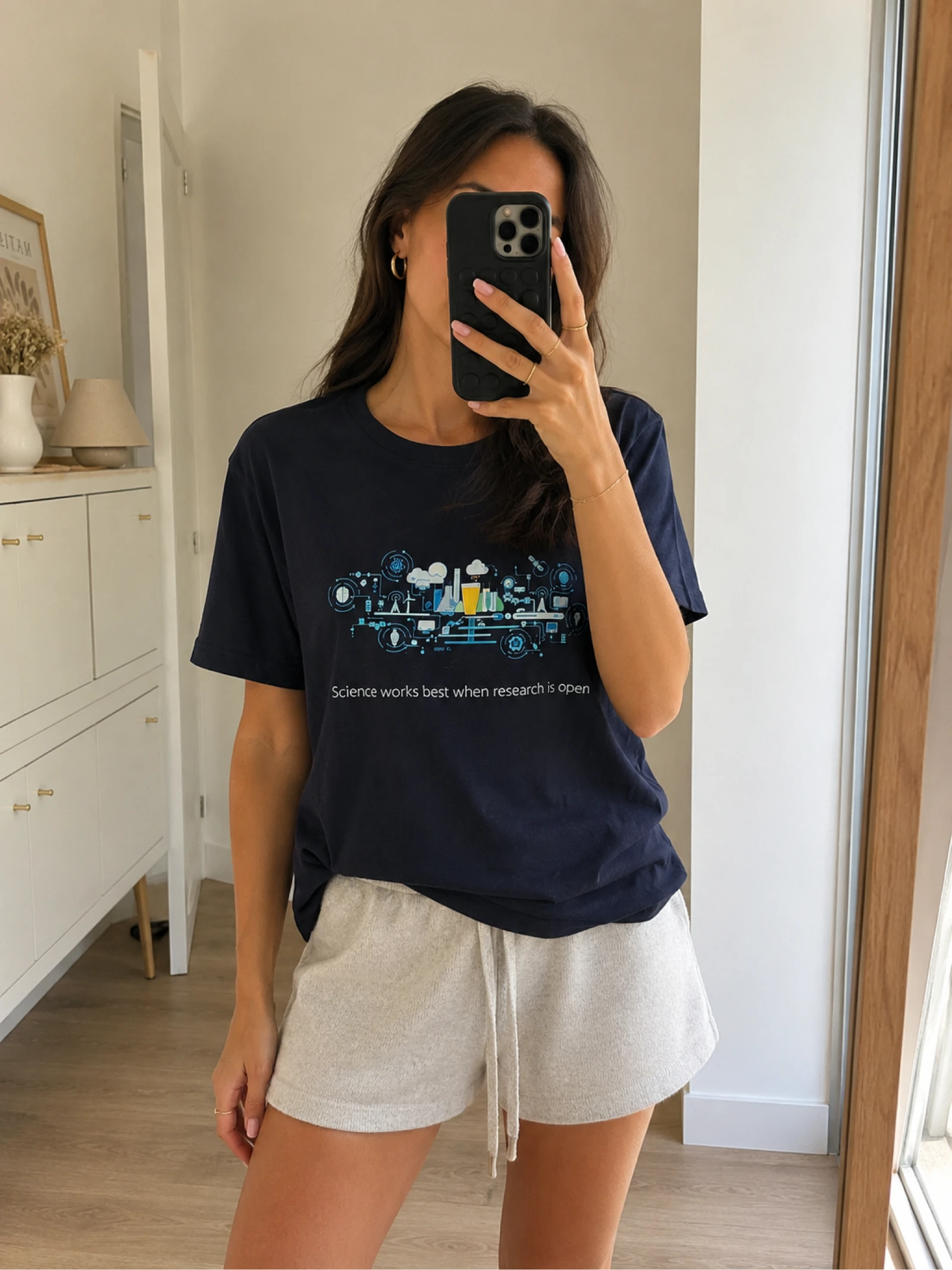 T-shirt Pint of Science – science works best when research is open – taille M 